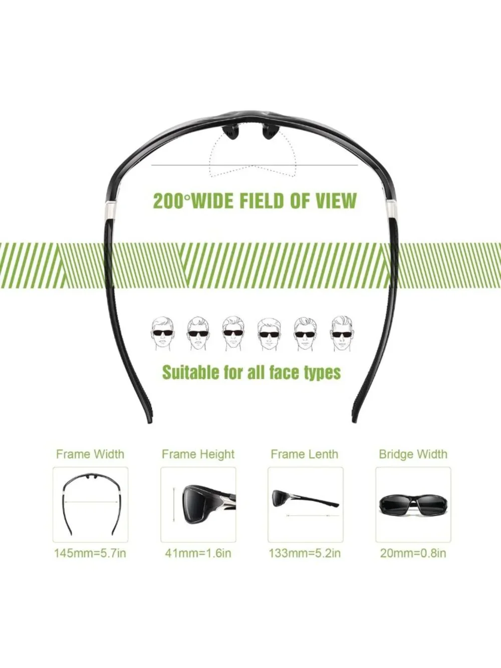 3 Pack Polarized Sports Sunglasses - UV Protection, Wrap Around for Cycling